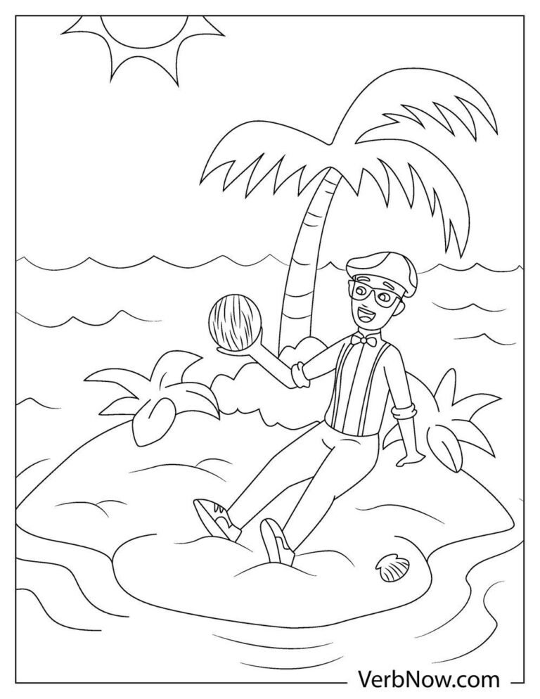 Blippi Dinosaur Coloring Page