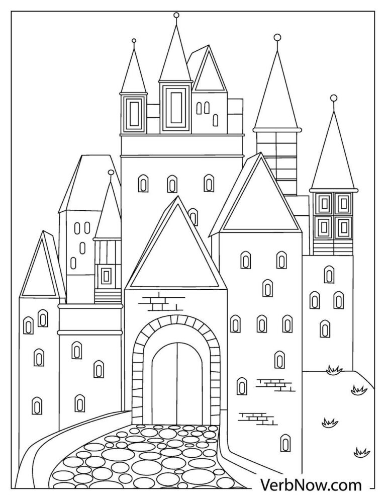 Free CASTLE Coloring Pages for Download (Printable PDF)