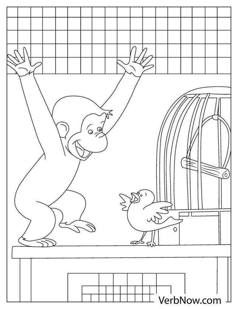 Free CURIOUS GEORGE Coloring Pages for Download (Printable PDF)