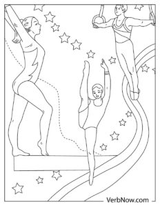 Free Gymnastics Coloring Pages for Download (Printable PDF)