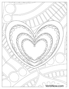 Free HEART Coloring Pages for Download (Printable PDF)