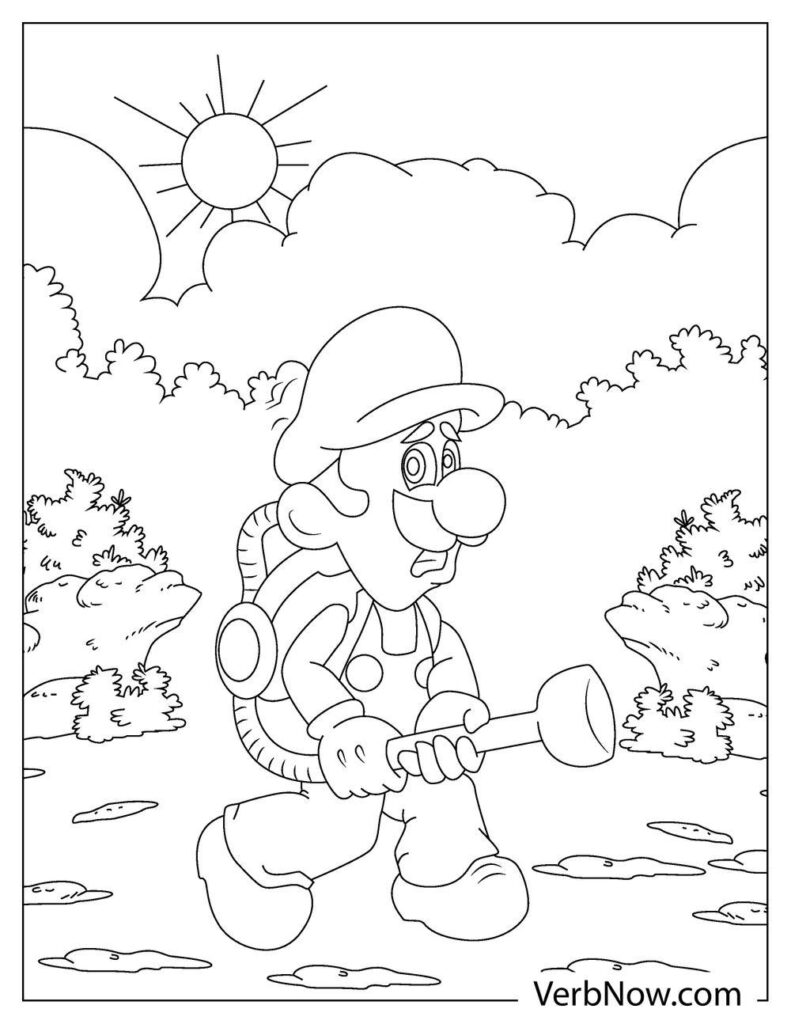 29 Luigi Mansion Coloring Pages CallamZhenjie