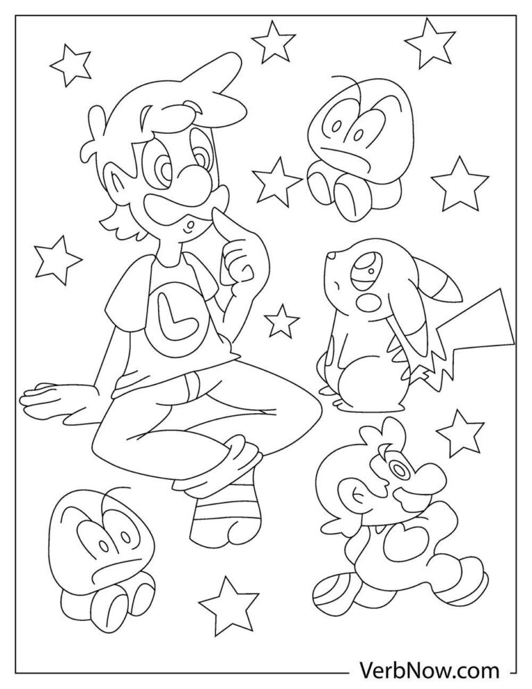 Free LUIGI Coloring Pages for Download (Printable PDF)