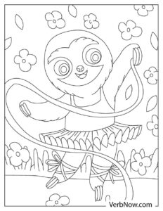 Free SLOTH Coloring Pages for Download (Printable PDF)