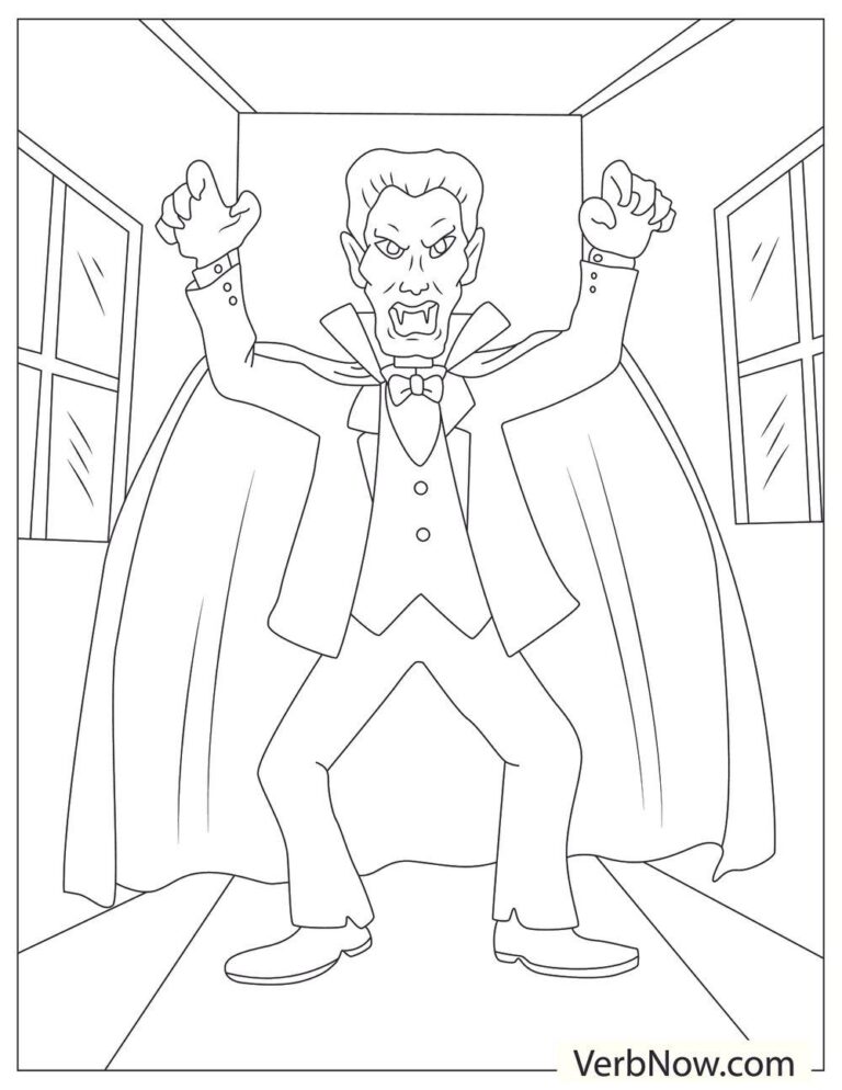 Free Vampire Coloring Pages For Download (Printable PDF)