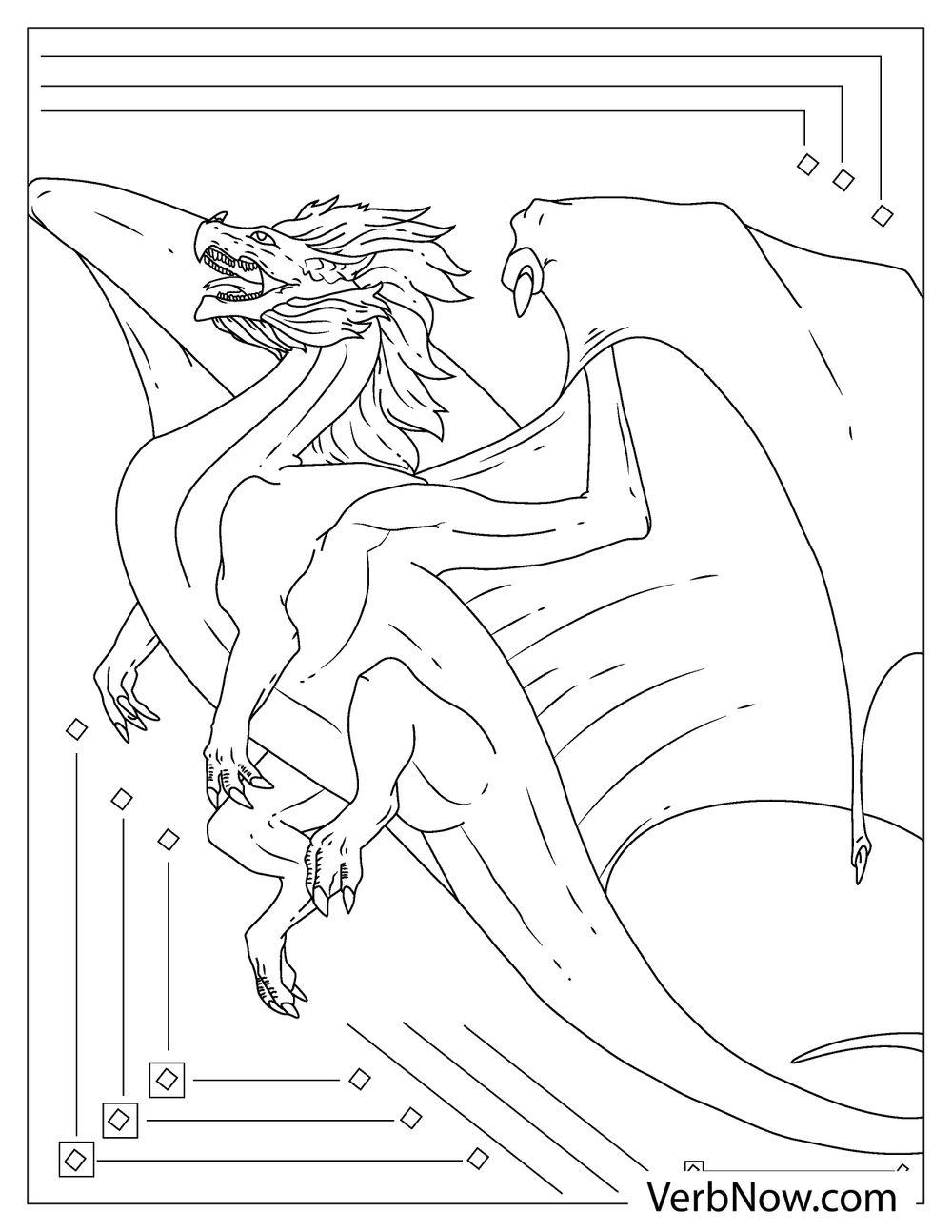 Fierce dragon from Wings of Fire coloring page