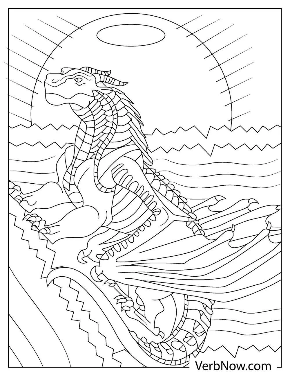 Wings of Fire dragon with majestic wings coloring