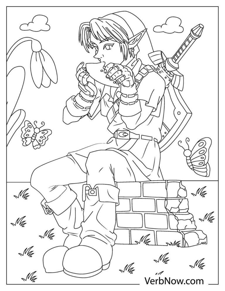Free ZELDA Coloring Pages for Download (Printable PDF)