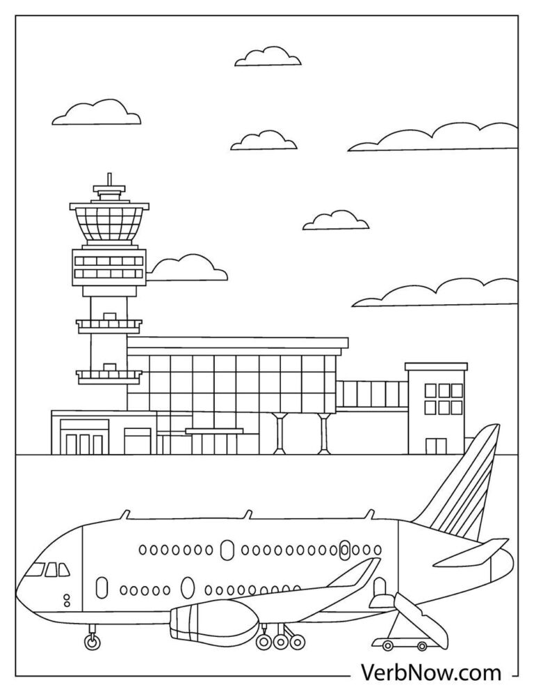 Free AIRPLANE Coloring Pages for Download (Printable PDF)