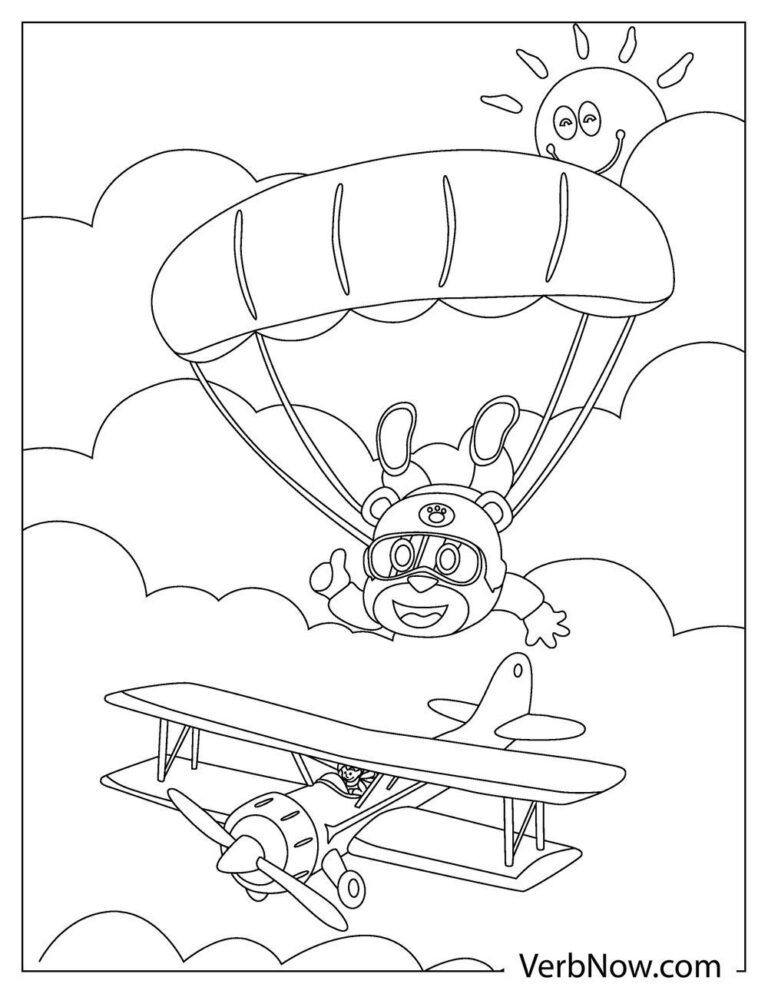 Free AIRPLANE Coloring Pages for Download (Printable PDF)