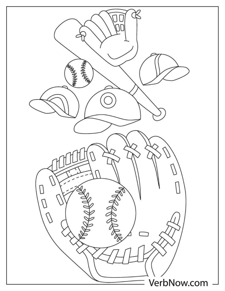 Free BASEBALL Coloring Pages for Download (Printable PDF)