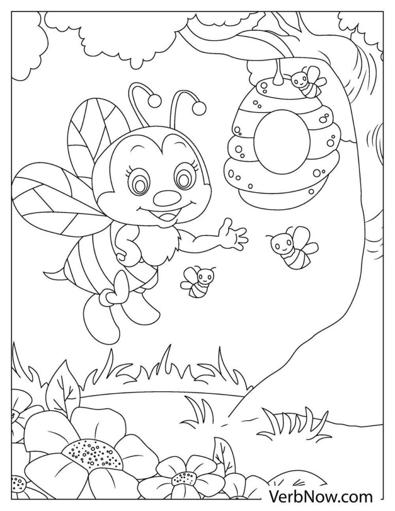 Free BEE Coloring Pages for Download (Printable PDF)