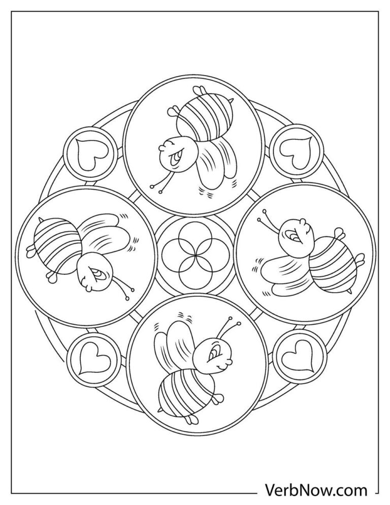 Free BEE Coloring Pages for Download (Printable PDF)