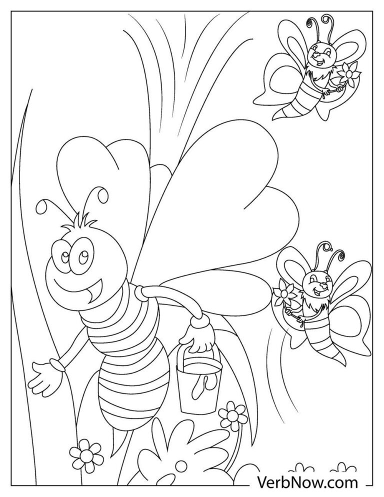 Free BEE Coloring Pages for Download (Printable PDF)