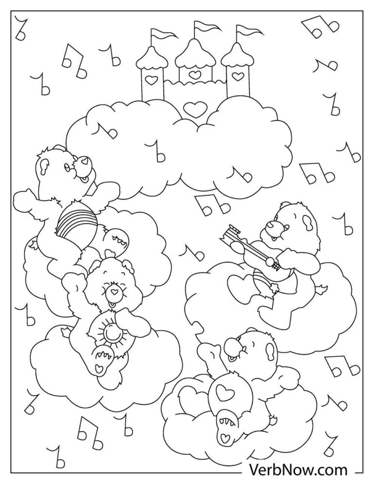 Free CARE BEAR Coloring Pages for Download (Printable PDF)