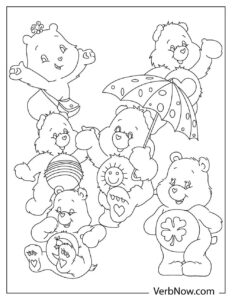 Free CARE BEAR Coloring Pages for Download (Printable PDF)