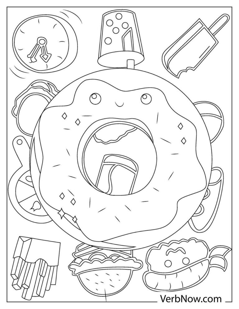 Free CUTE FOOD Coloring Pages for Download (Printable PDF)