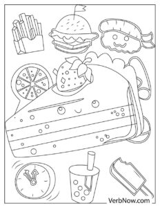 Free CUTE FOOD Coloring Pages for Download (Printable PDF)