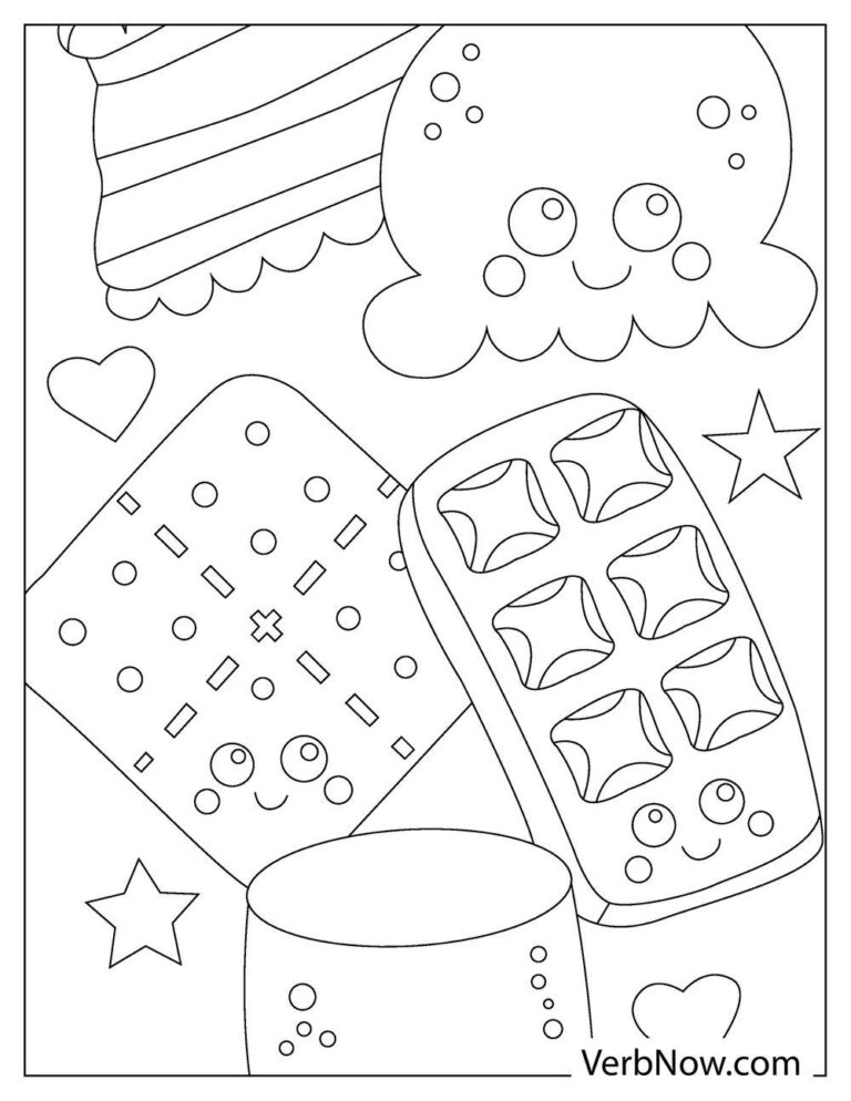 Free CUTE FOOD Coloring Pages for Download (Printable PDF)