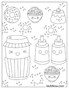 Free CUTE FOOD Coloring Pages for Download (Printable PDF)