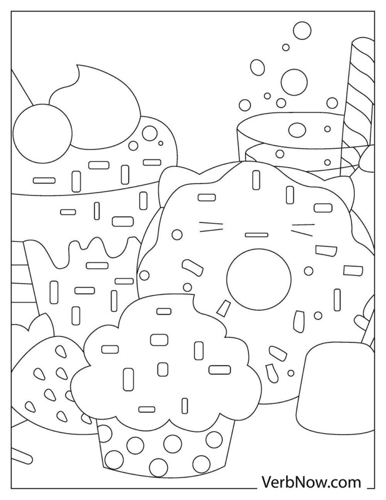 Free CUTE FOOD Coloring Pages for Download (Printable PDF)