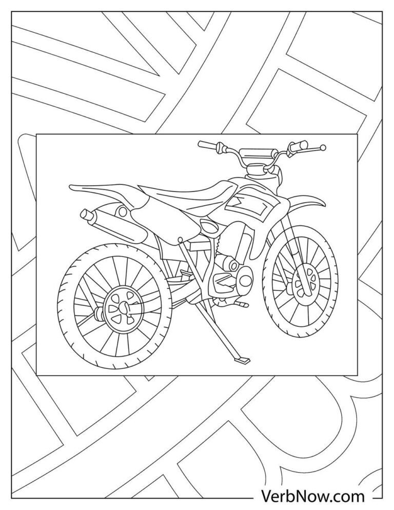 Free DIRT BIKE Coloring Pages for Download (Printable PDF)