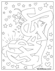 Free GRAFFITI Coloring Pages for Download (Printable PDF)