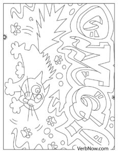 Free GRAFFITI Coloring Pages for Download (Printable PDF)