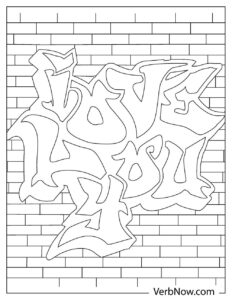 Free GRAFFITI Coloring Pages for Download (Printable PDF)