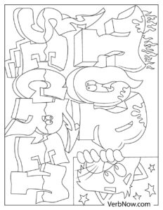 Free GRAFFITI Coloring Pages for Download (Printable PDF)