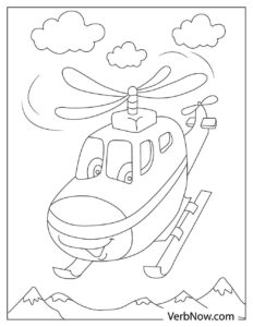 Free HELICOPTER Coloring Pages for Download (Printable PDF)