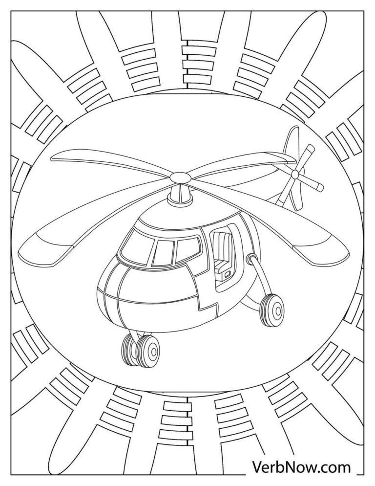 Free HELICOPTER Coloring Pages for Download (Printable PDF)