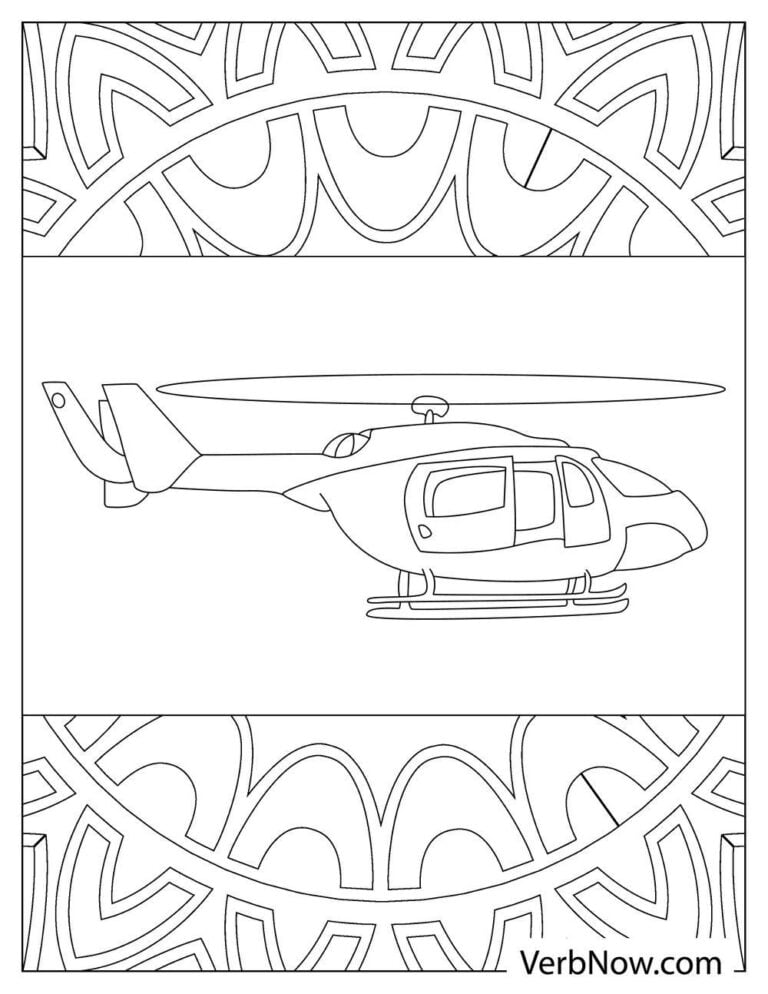Free HELICOPTER Coloring Pages for Download