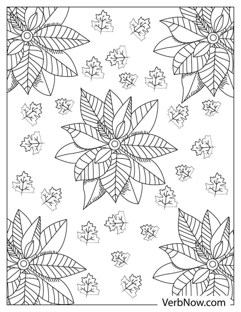 Free LEAVES Coloring Pages for Download (Printable PDF)