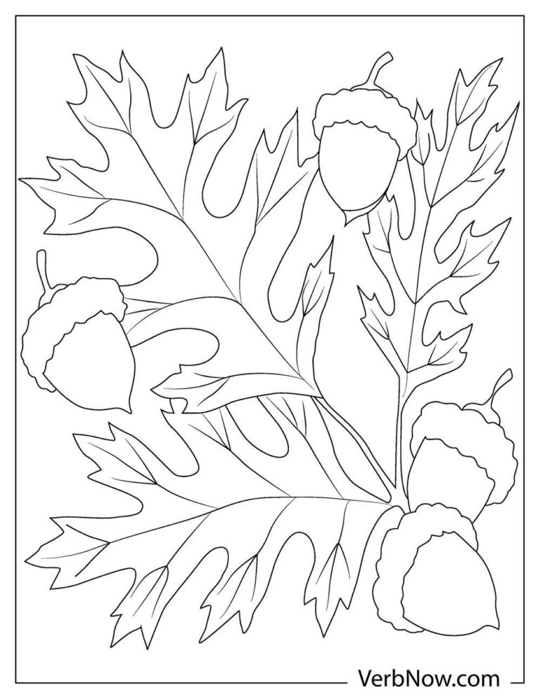 Free LEAVES Coloring Pages for Download (Printable PDF)