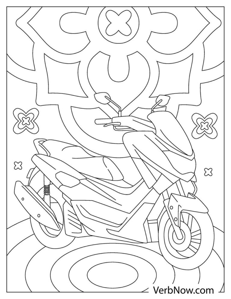 Free MOTORCYCLE Coloring Pages for Download (Printable PDF)