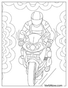 Free MOTORCYCLE Coloring Pages for Download (Printable PDF)