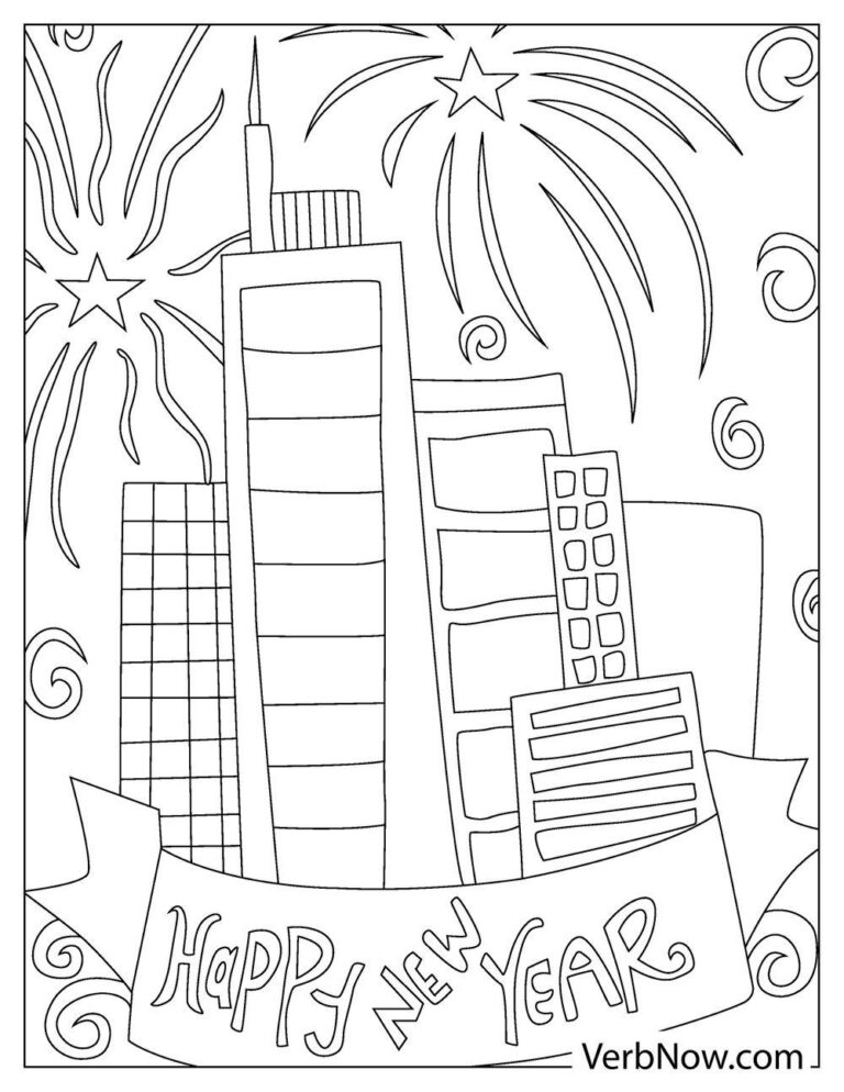 Free NEW YEARS Coloring Pages for Download (Printable PDF)