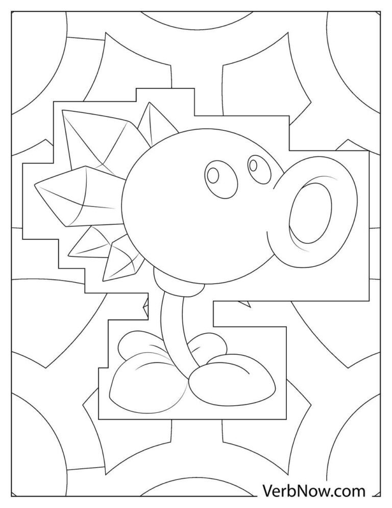 Free PLANTS VS ZOMBIES Coloring Pages for Download (Printable PDF)