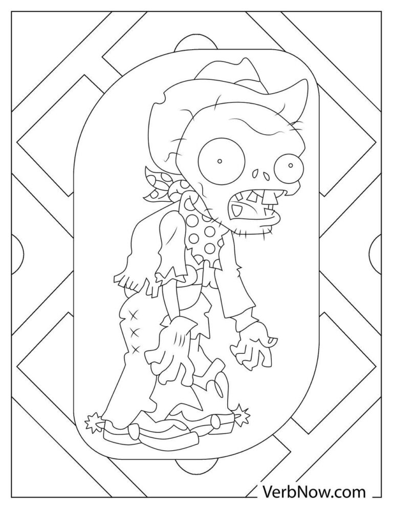 Free PLANTS VS ZOMBIES Coloring Pages for Download (Printable PDF)