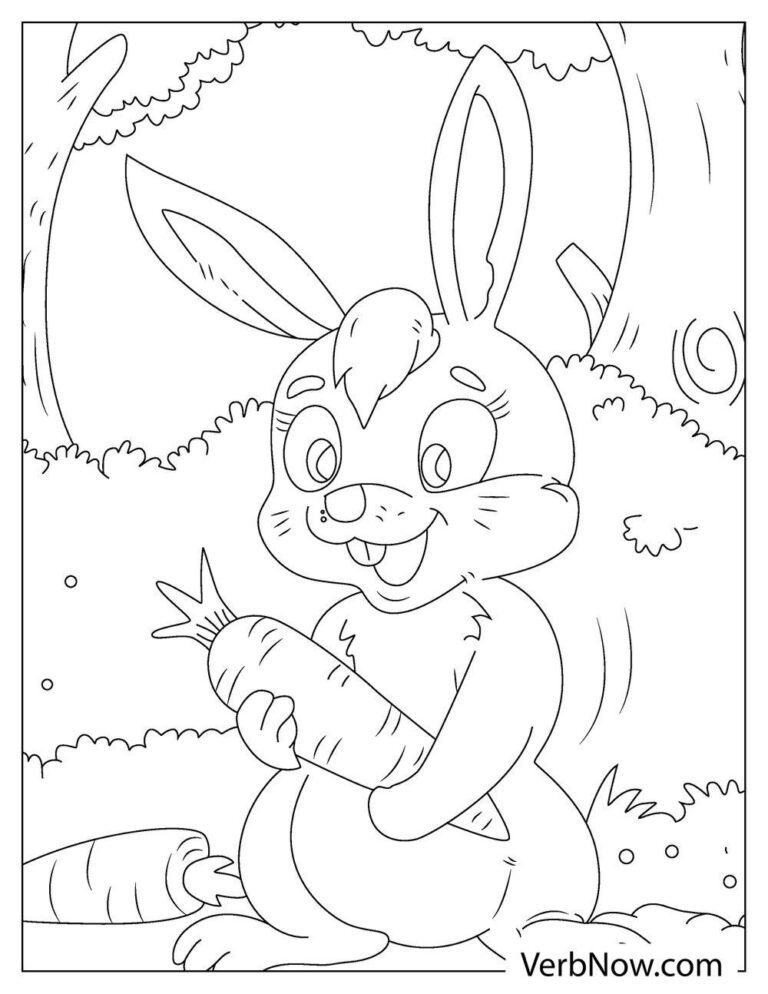 Free RABBIT Coloring Pages for Download (Printable PDF)