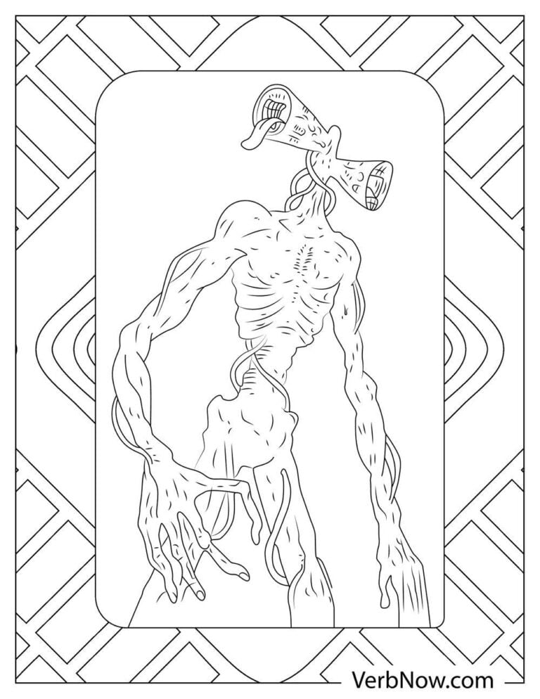 Free SIREN HEAD Coloring Pages for Download (Printable PDF)