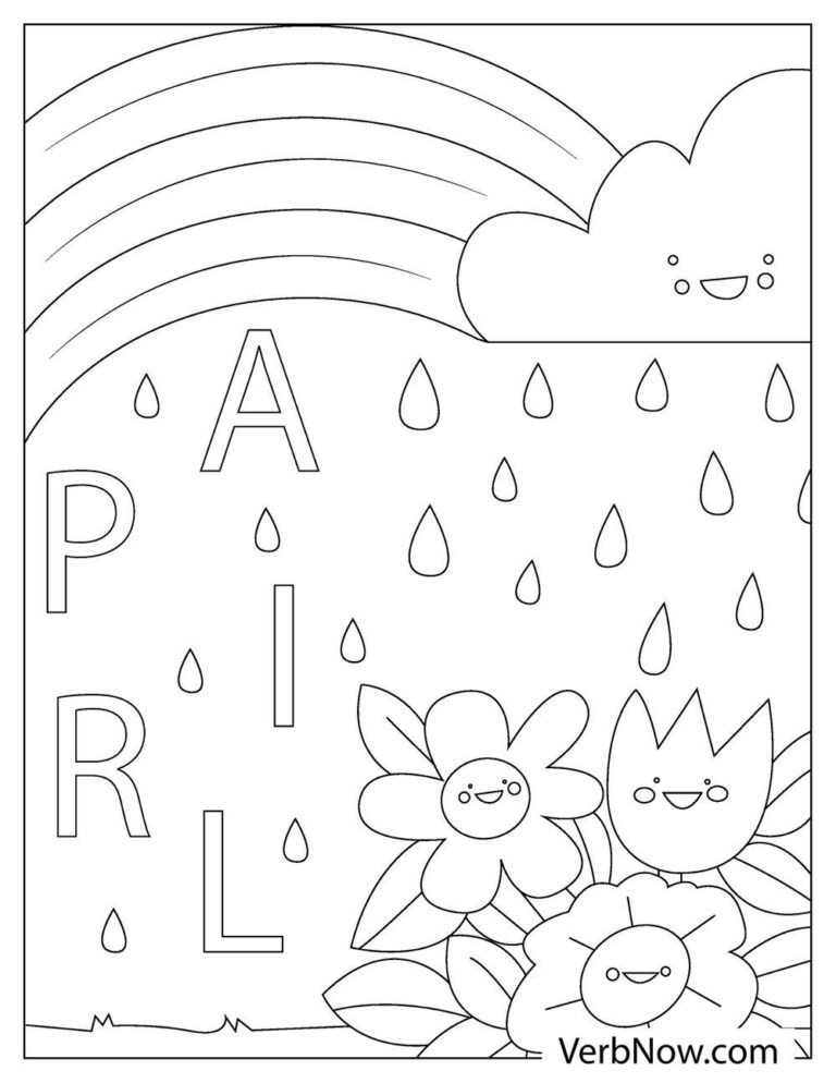 Free APRIL Coloring Pages For Download Printable PDF 