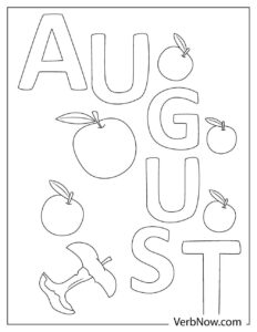 Free AUGUST Coloring Pages for Download (Printable PDF)