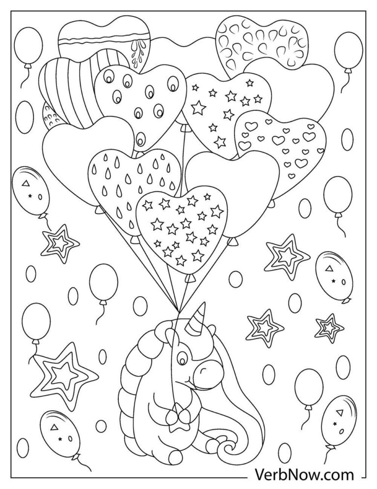 Free BALLOON Coloring Pages for Download (Printable PDF)