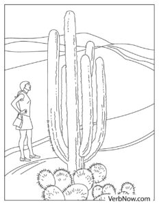 Free DESERT LANDSCAPE Coloring Pages for Download (Printable PDF)