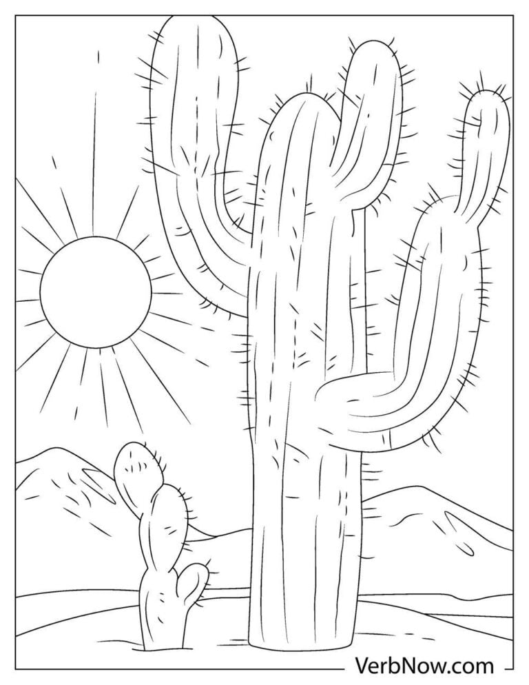Free DESERT LANDSCAPE Coloring Pages for Download (Printable PDF)