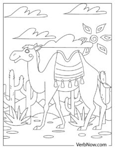 Free DESERT LANDSCAPE Coloring Pages for Download (Printable PDF)