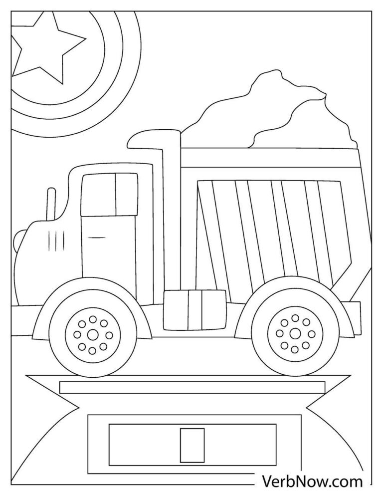 Free DUMP TRUCK Coloring Pages & Book for Download (Printable PDF