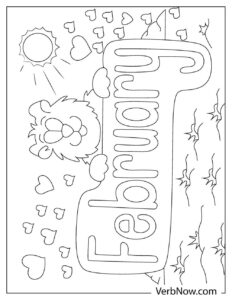 Free FEBRUARY Coloring Pages for Download (Printable PDF)